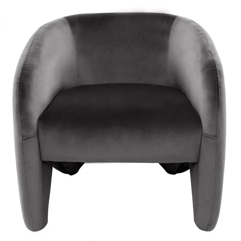 Maine Accent Chair – Charcoal Velvet Upholstered Armchair 1