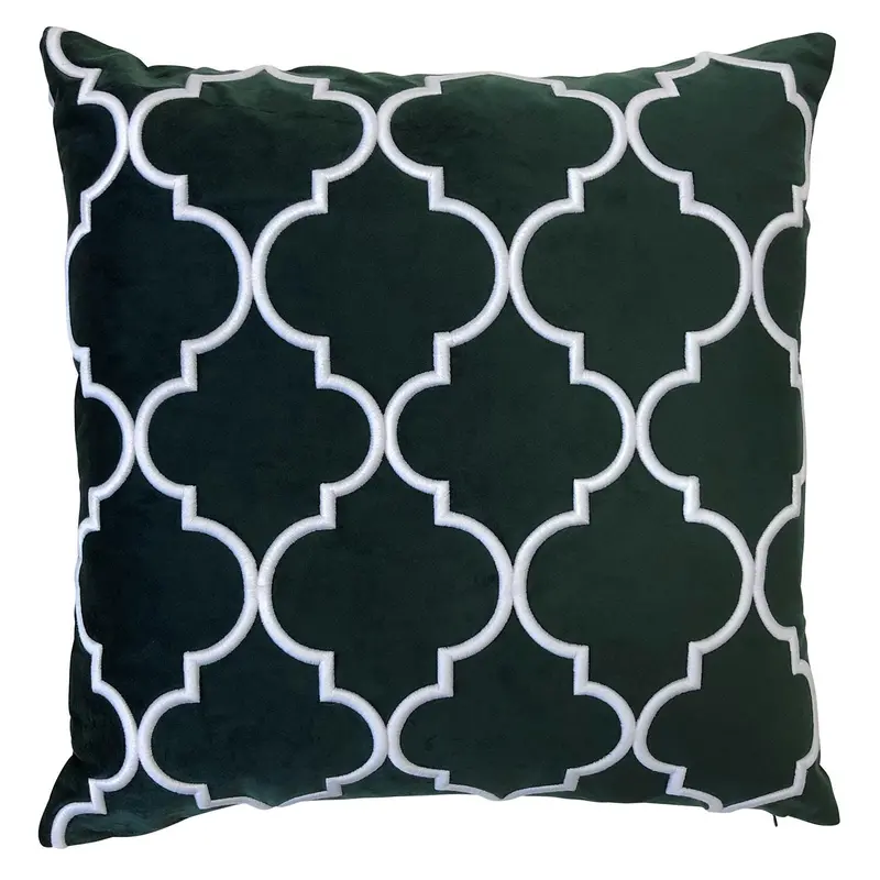 Malibu Green Accent Pillow Cover With Feather Fill 1
