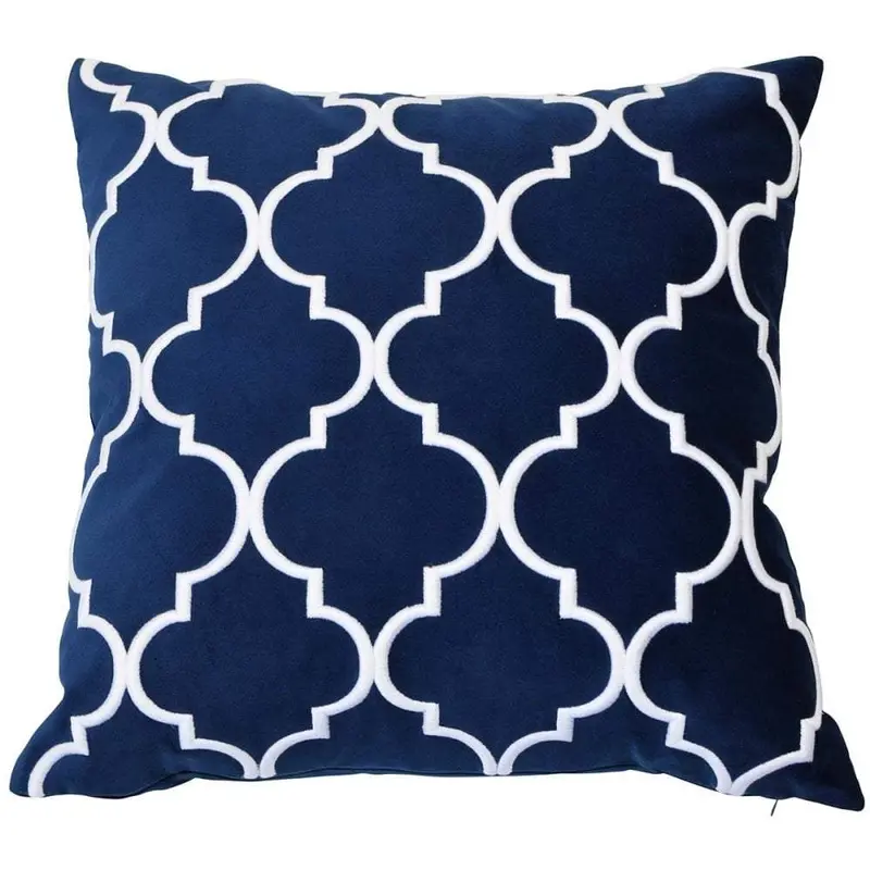 Malibu Navy Cushion Cover With Feather Insert 1