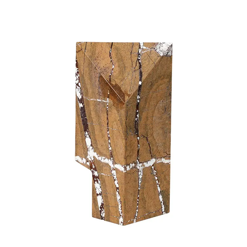 Marble Geometric Polyhedron Sculpture – Variant A 1