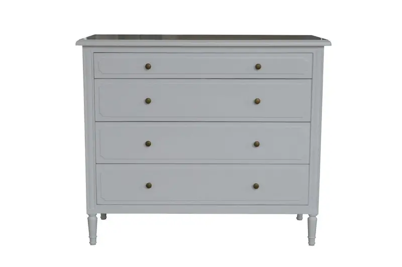 Marcelle Two-Tone Dresser — White Body With Oak Details 1