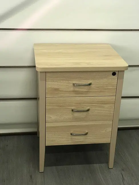 Marigold Silver Ash Bedside Table Featuring Soft-Close Drawer Mechanism 1