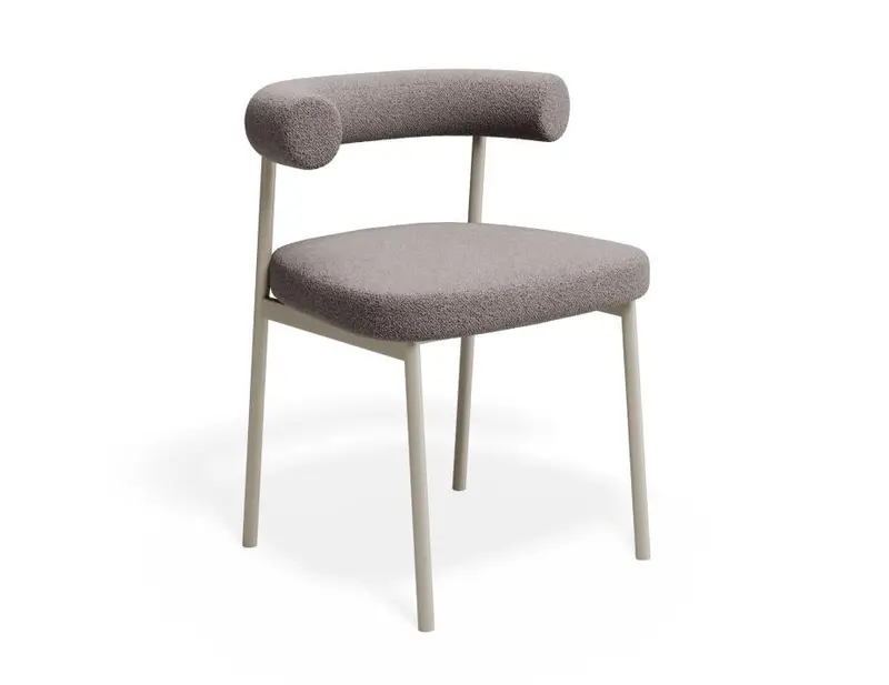 Marlowe Dining Chair With Grey Legs And Oyster Grey Upholstery 1