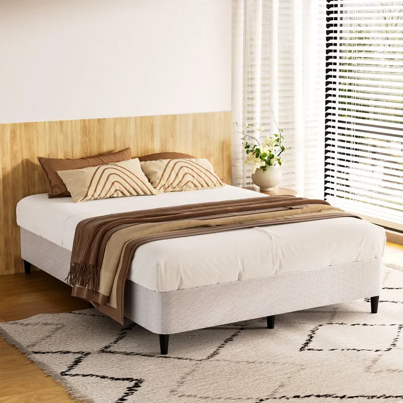 Mason Metal Queen Bed Frame – Sleek Grey Industrial-Style Platform Bed 1
