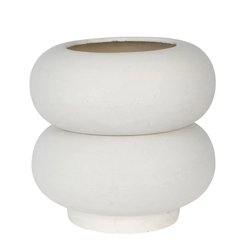 Medium Chalk-Finish Little Fatty Ceramic Pot 1