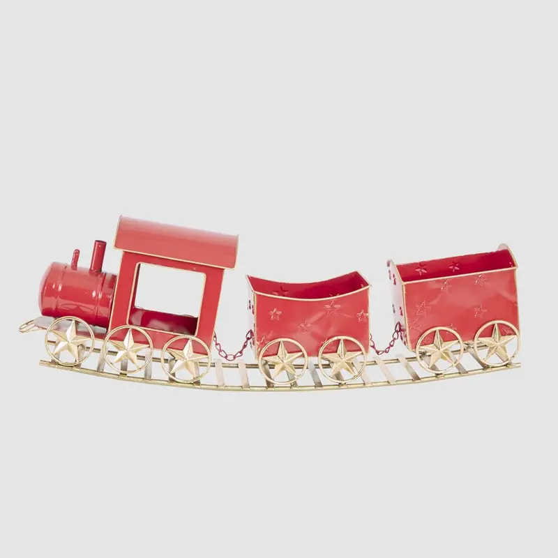 Merry Melody Red Festive Train – Holiday Tabletop Decor 1