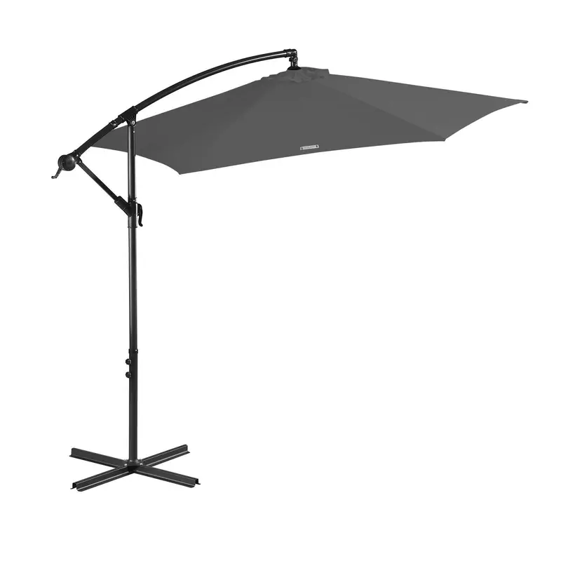 Milano Cantilever Outdoor Umbrella – 3M Charcoal Shade With Protective Cover 1