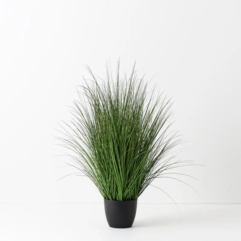 Mini Grass Plant Set – 2-Piece Lifelike Decor 1