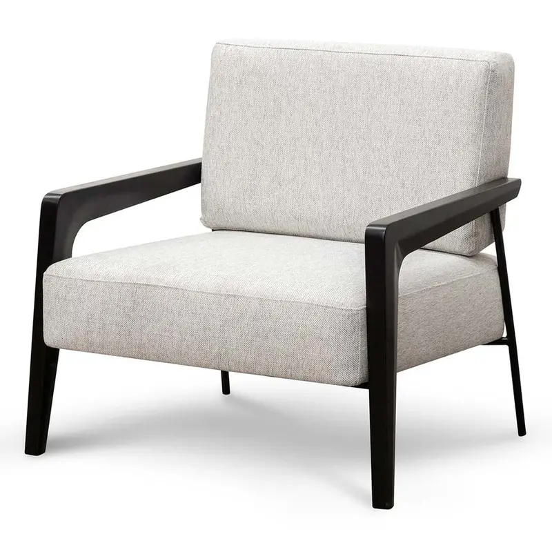 Modern Silver Grey Fabric Armchair 1