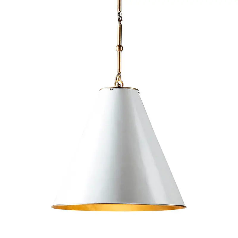 Monte Carlo Hanging Lamp – White And Brass Design 1