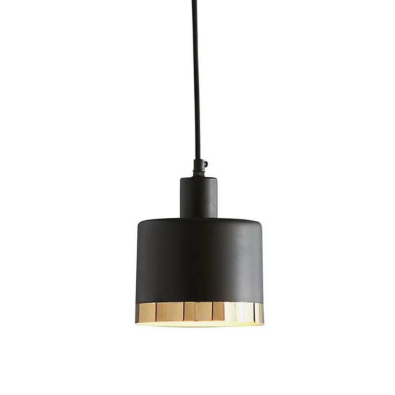 Montreux Compact Ceiling Light – Black And Gold Accent 1