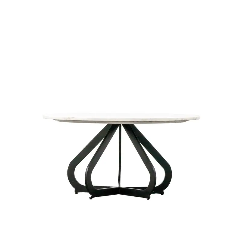 Moorgate Coffee Table With Matte Black Metal Base 1