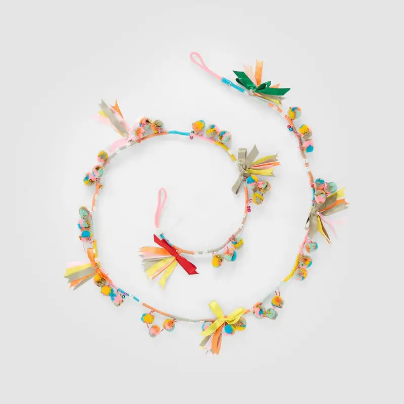 Moroccan-Inspired Ribbon Garland – Festive Décor 1