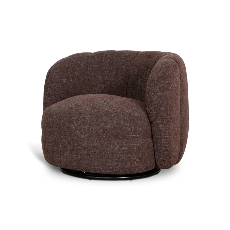 Moss Brown Fabric Armchair 1