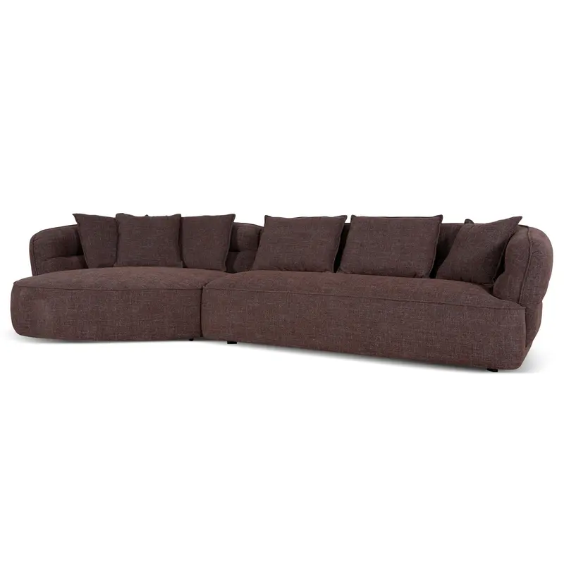 Moss Brown Left-Chaise Sofa 1