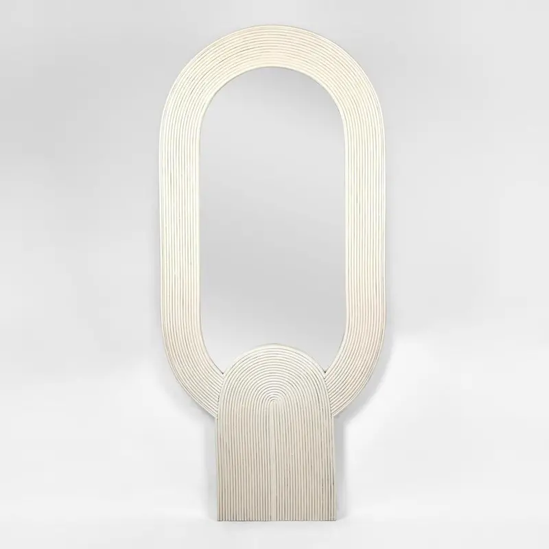 Mrd Uli Full-Length Floor Mirror In Ecru Finish 1