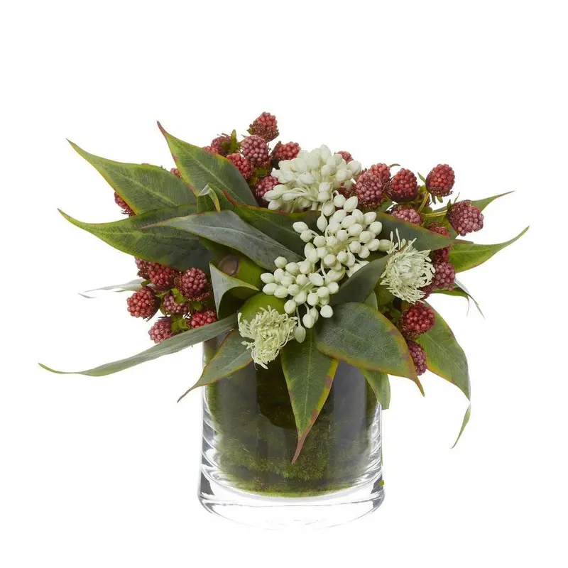 Mulberry Branch Spray Arranged In A Small Decorative Vase 1