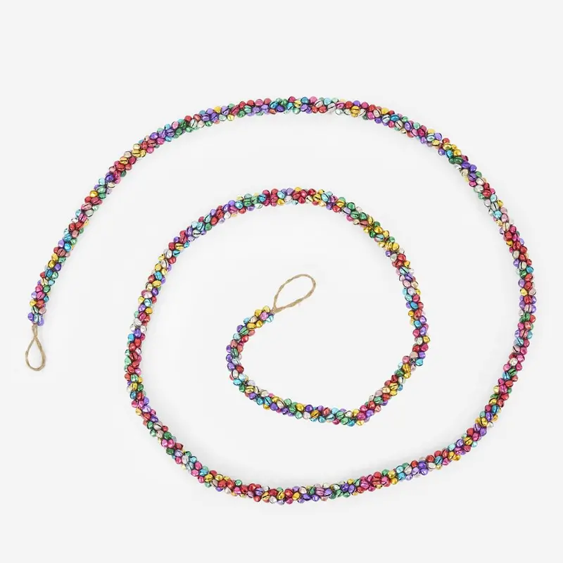 Multicolour Mini Bell Garland – Festive String Accent 1