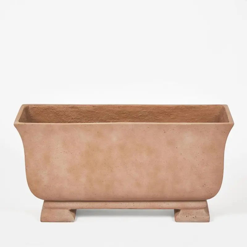 Murcia Long Rectangular Planter In Natural Terracotta 1