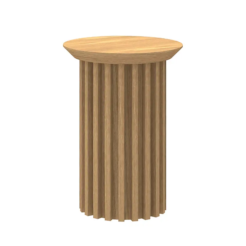 Natural Oak Round Side Table 1