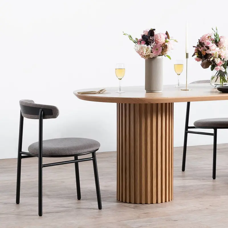 Natural Wood Dining Table – 2.5M Rectangular Design 1