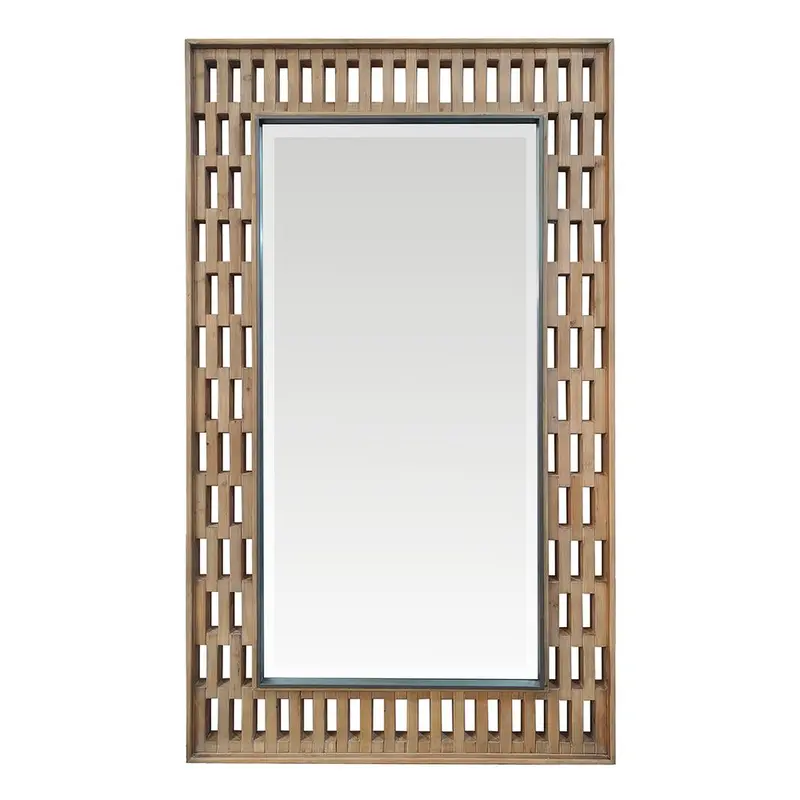 Natural Wood-Finish Appin Floor Mirror 1