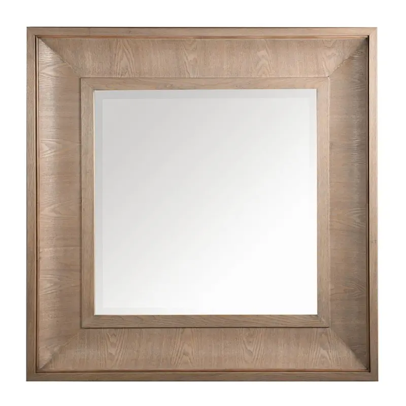 Natural Wood Wall Mirror – Bateman Minimalist Style 1