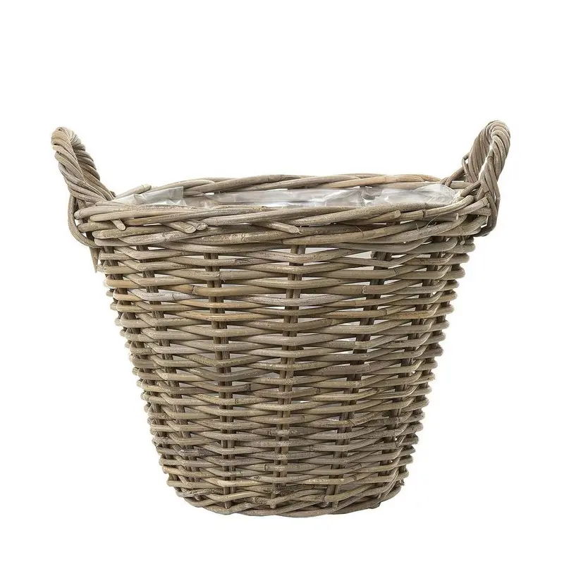Natural Woven Rattan Storage Basket – Lined For Durability 1