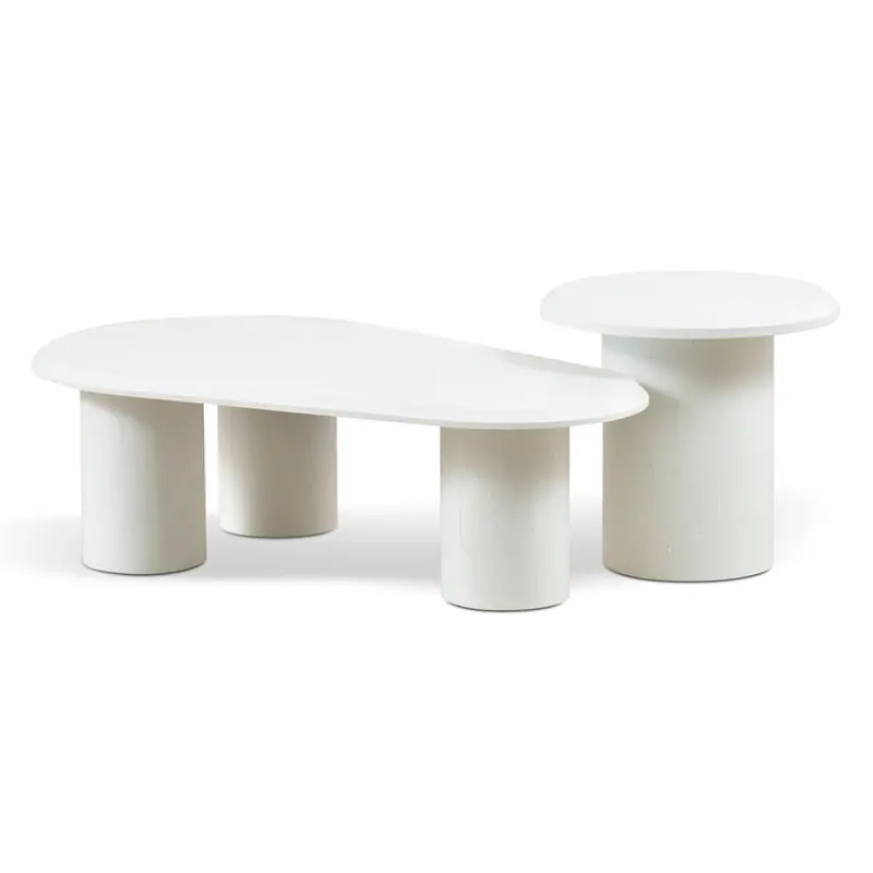 Nested White Coffee Tables Set 1
