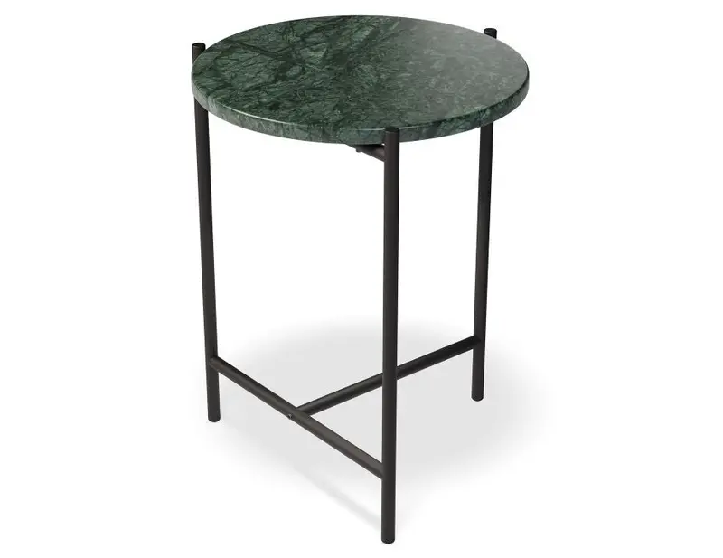 Nexus Marble Side Table – Green Guatemala Stone 1