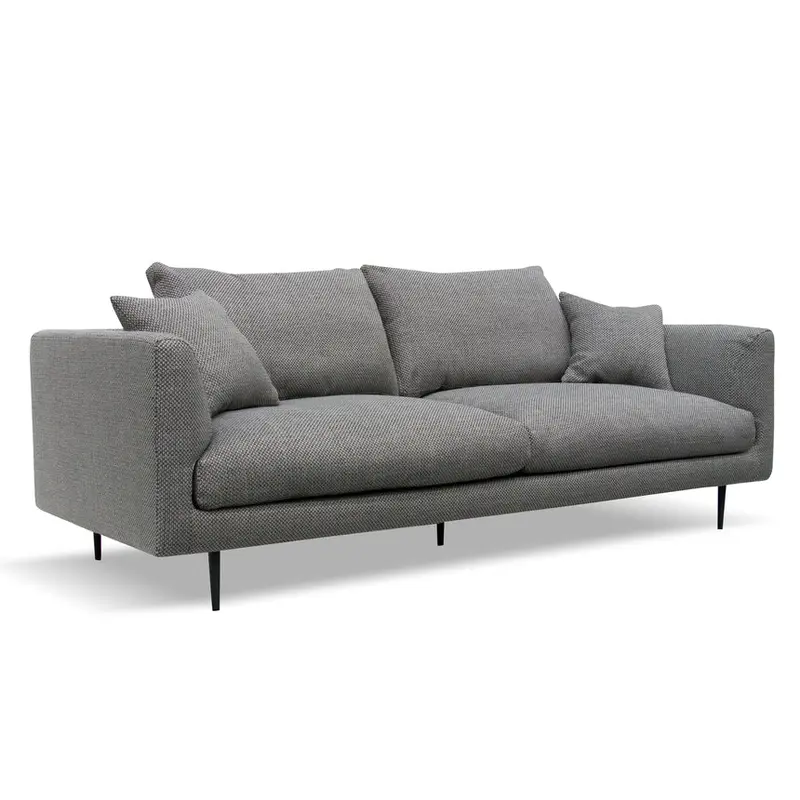 Noble Grey Four-Seat Fabric Sofa 1