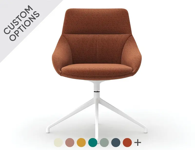 Nola Low-Arm Swivel Armchair 1