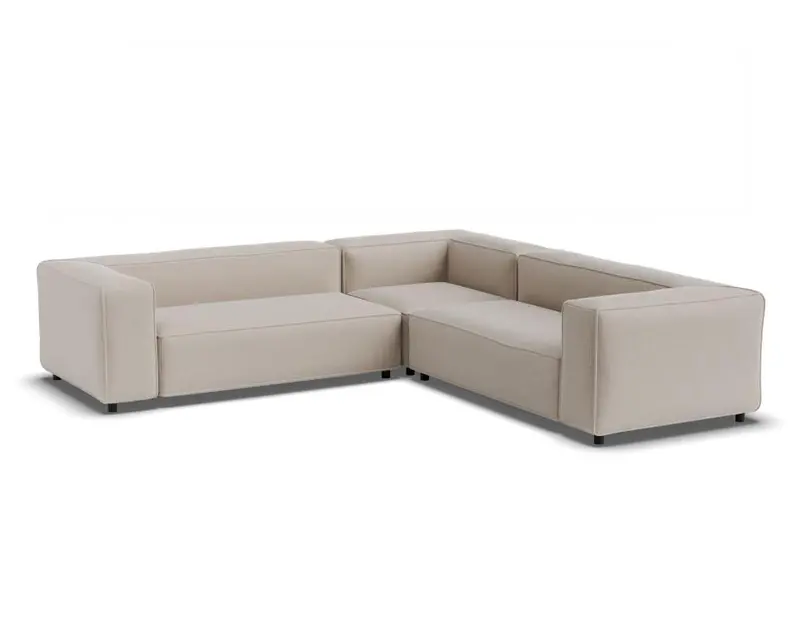 Nolia Modular Corner Sofa Section In Beige Fabric Or Leather 1