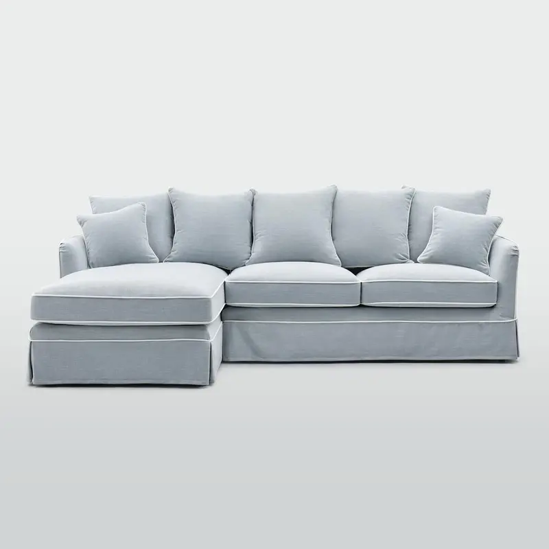 Noosa 3-Seater Left-Arm Chaise Sofa With Coastal Beach Print 1