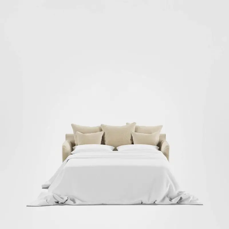 Noosa Hamptons 2-Seat Sofa Bed In Warm Beige Finish 1