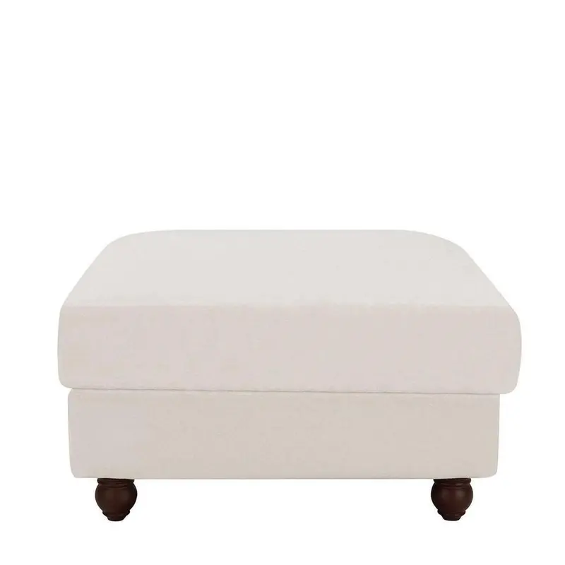 Noosa Hamptons Ottoman Slipcover – Pebble-Colored Knit Fabric 1