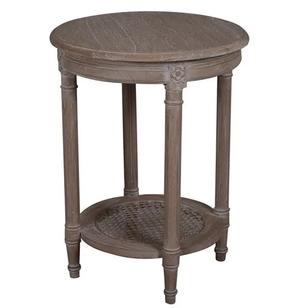 Oak-Washed Round Occasional Table – Polo Line 1