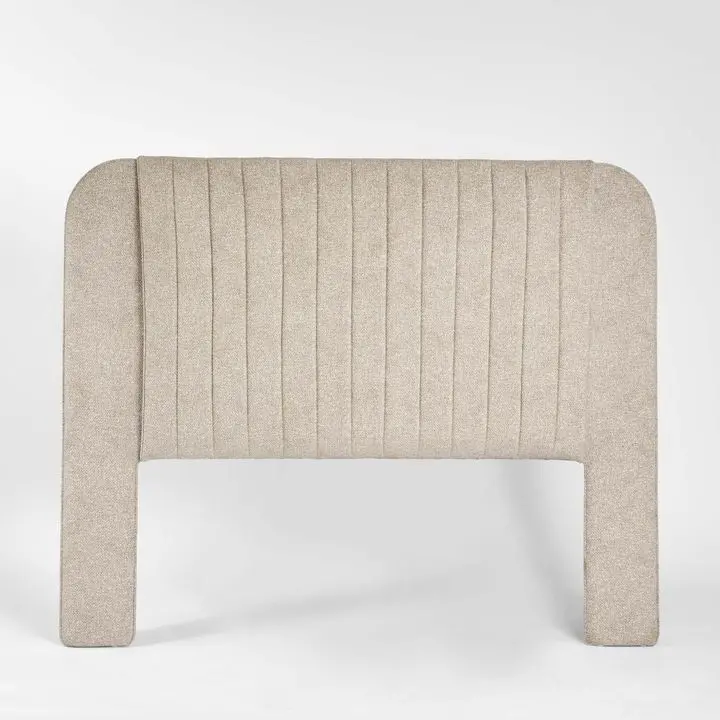 Oatmeal Clara Queen Bed Headboard 1
