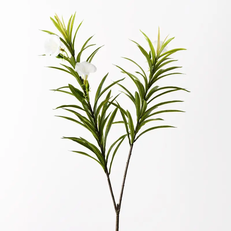 Oleander Flower Spray – Set Of 12 Artificial Blossom & Foliage Stems 1