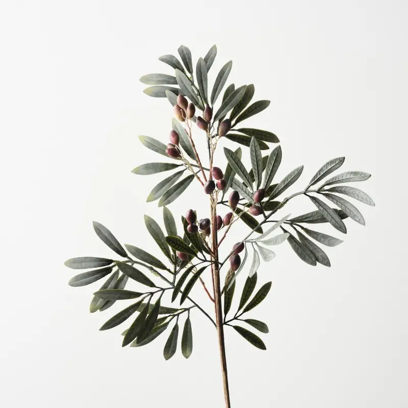Olive Leaf Spray Collection – 12-Piece Lifelike Greenery Set 1
