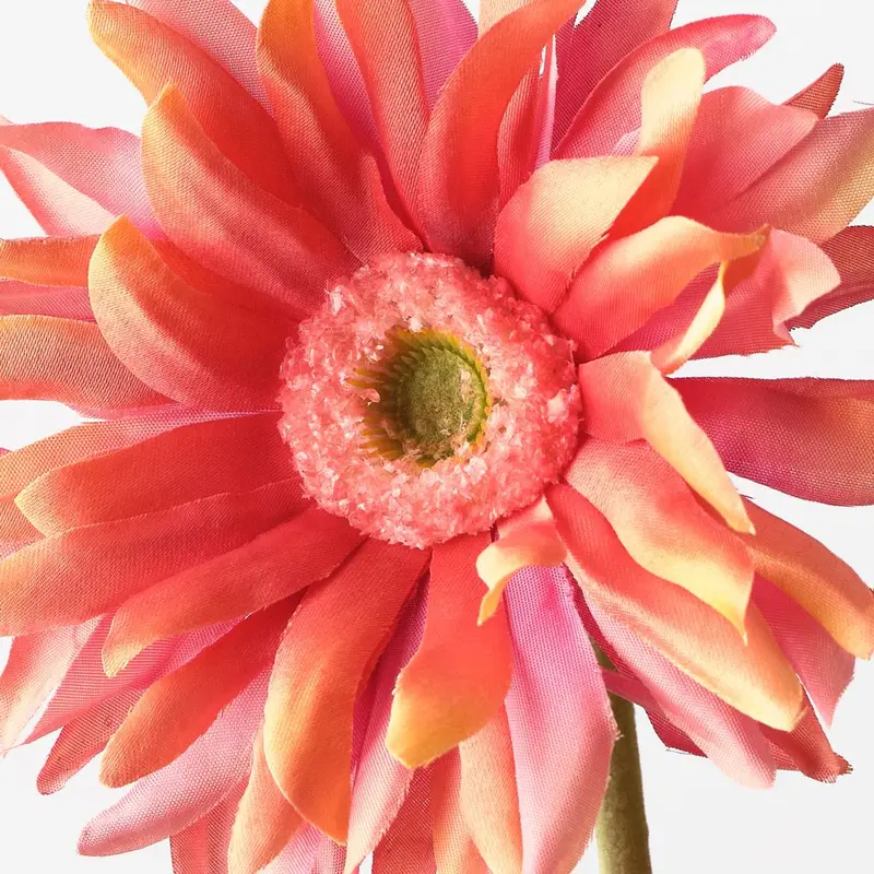 Orange Gerbera Hybrid Artificial Flowers – 12-Stem Set 1