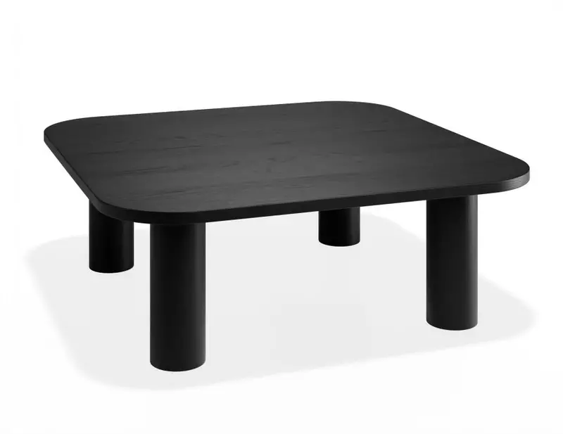 Orbix Square Coffee Table In Matte Black Finish 1
