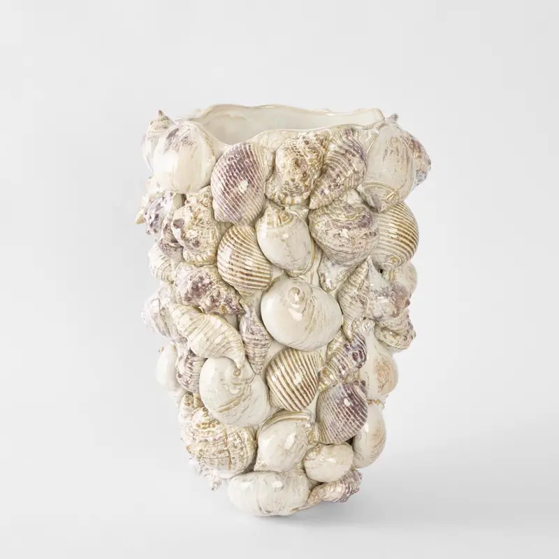 Organic Aquata Shell Vase – Natural Coastal Accent 1