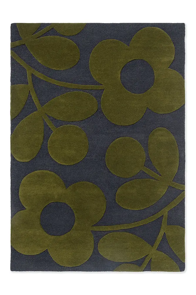 Orla Kiely Sprig Stem Rug In Marine Blue – Design 063908 1