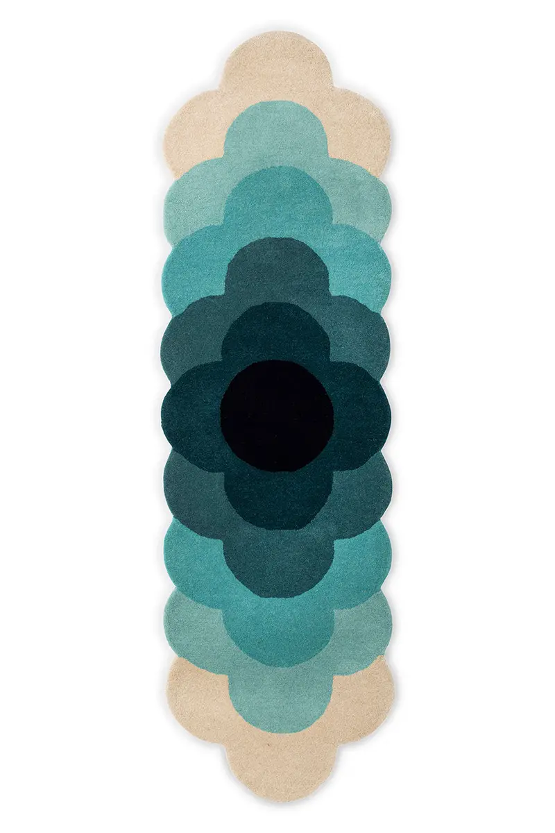 Orla Kiely Teal Optical Flower Wallpaper Design 061207 1