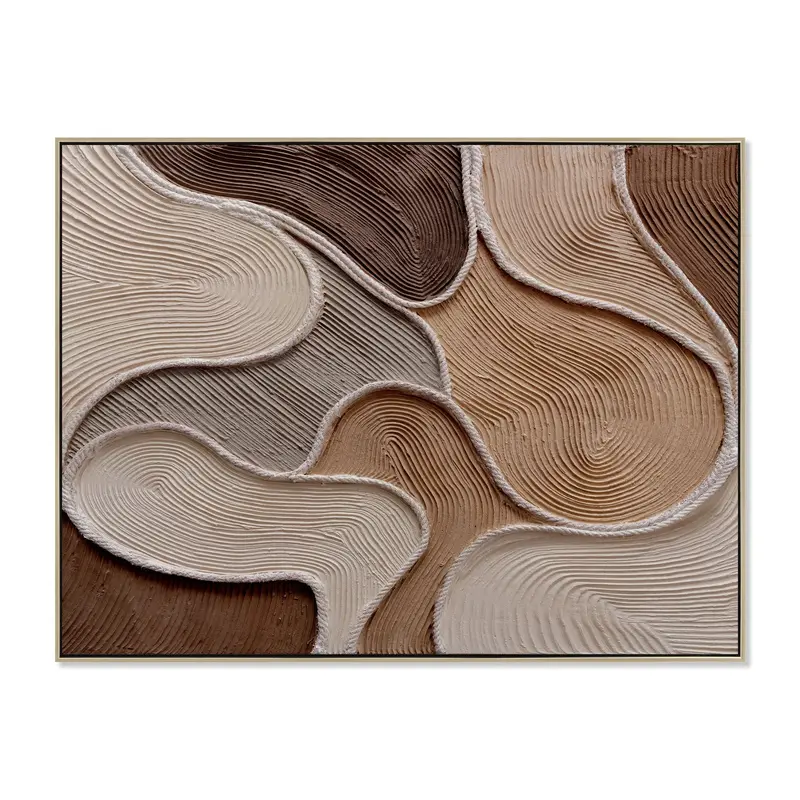 Oval 120X90Cm Natural Framed Canvas Print 1