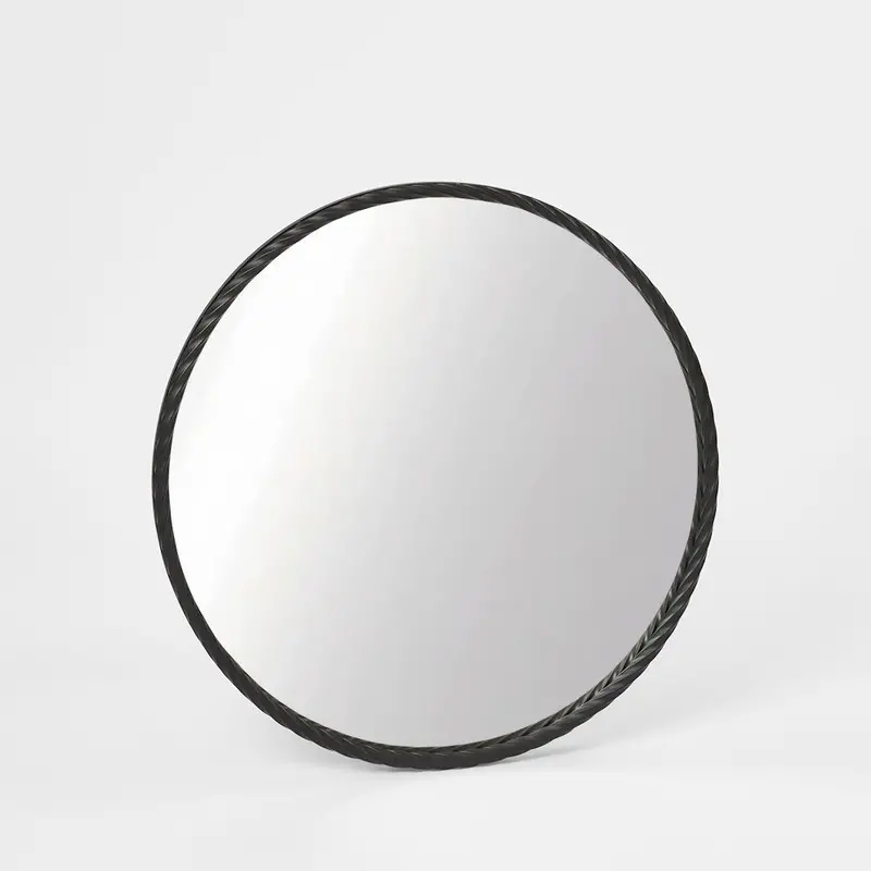 Palais Small Round Mirror – Black Framed Wall Decor 1