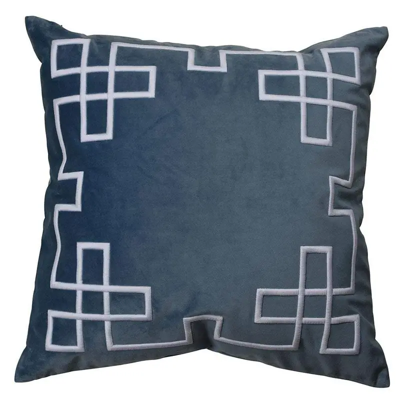 Palm Springs Ocean Blue Cushion Cover – Includes Down Feather Insert 1