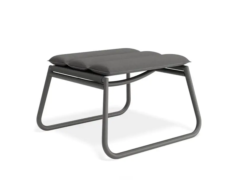 Paloma Outdoor Footrest In Charcoal Finish 1