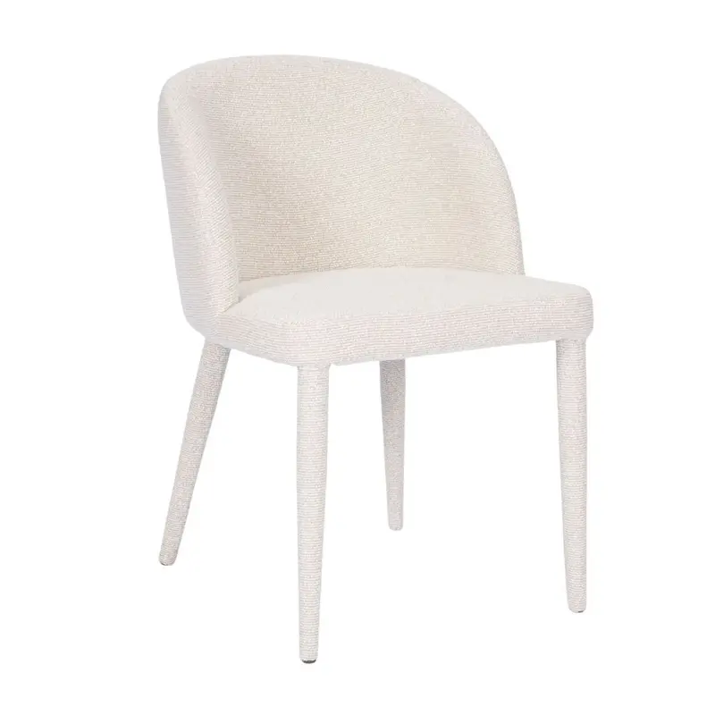 Paltrow Dining Chair In Speckled Ivory Fabric 1